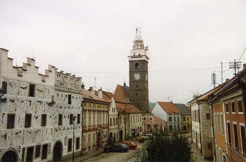 oprava krovu městské věže ve Slavonicích 2004